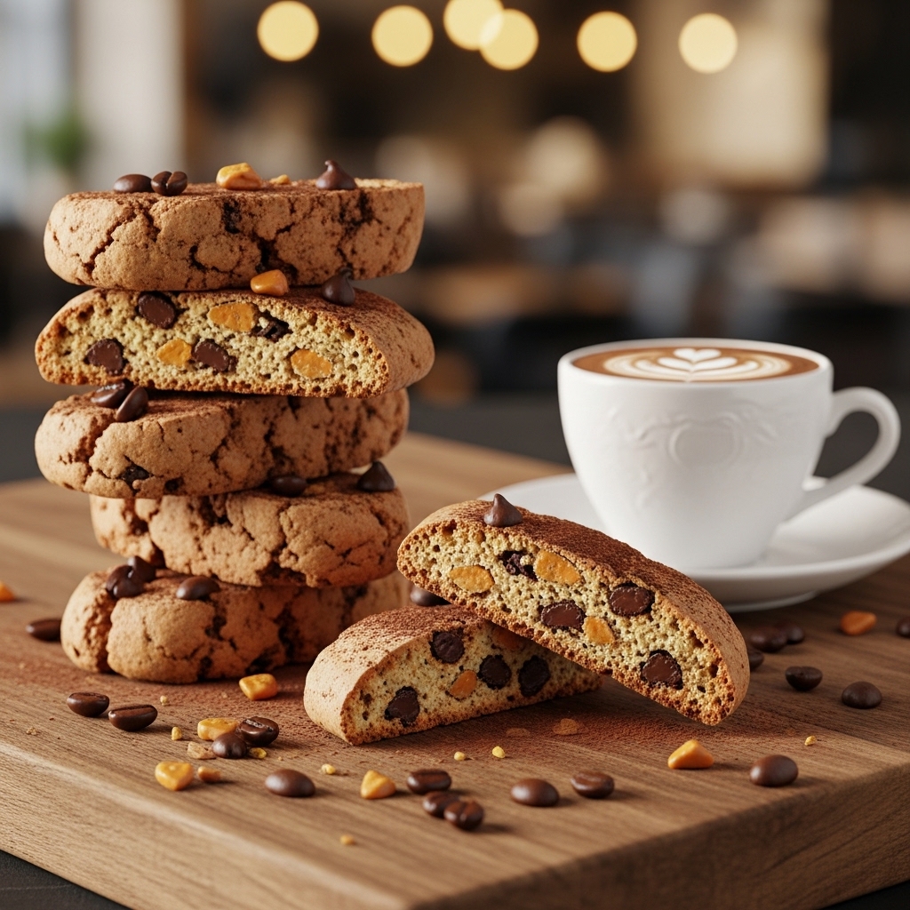 Mocha Toffee Biscotti
