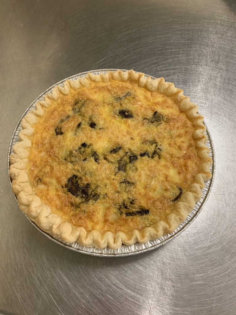 Mushroom Asiago Cheese Quiche